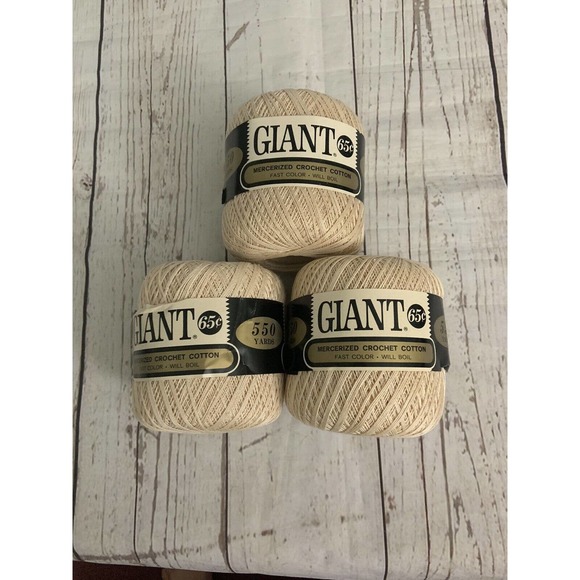 American Thread Company Office Giant Mercerized Crochet Cotton Ecru